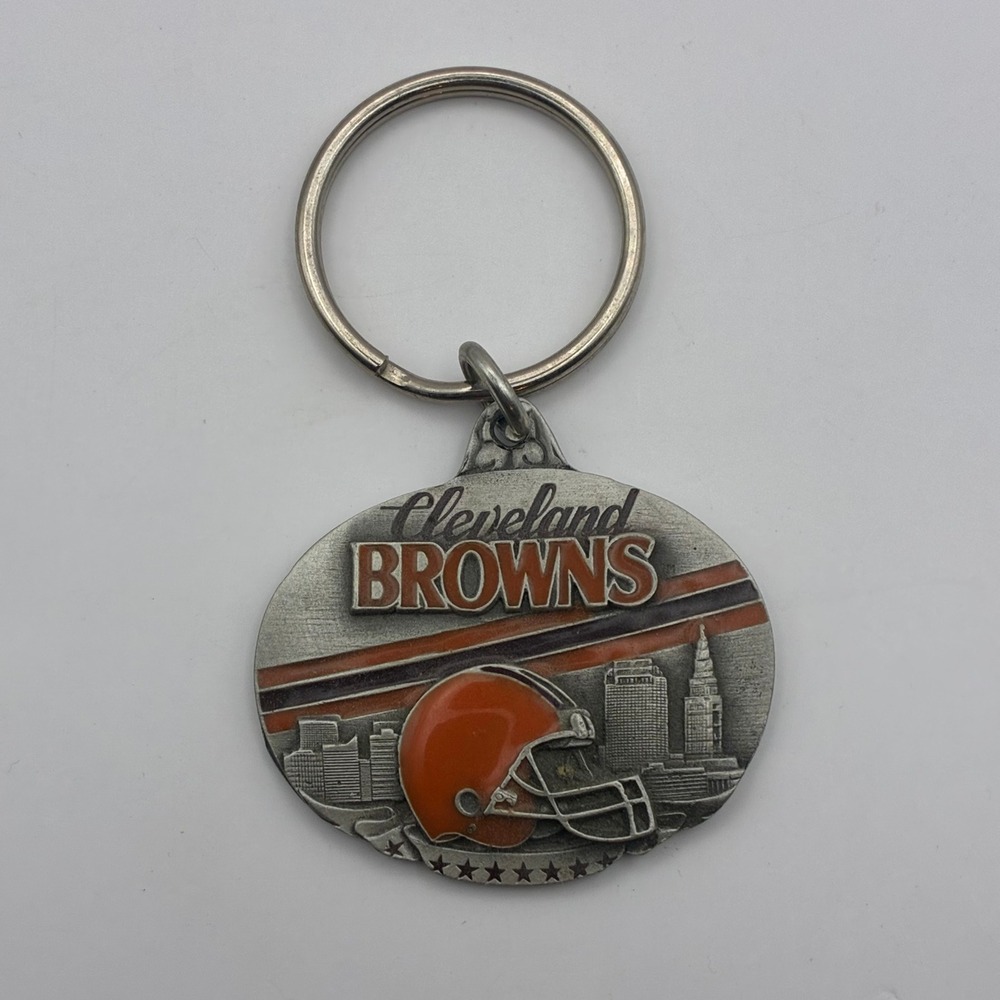 Vintage 1999 Cleveland Browns NFL Keychain Siskiyou Buckle Co Skyline SFK026